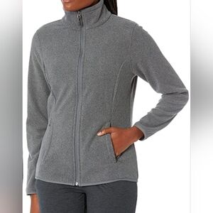 Amazon Essentials Gray Fleece Zip-Up Jacket NWT